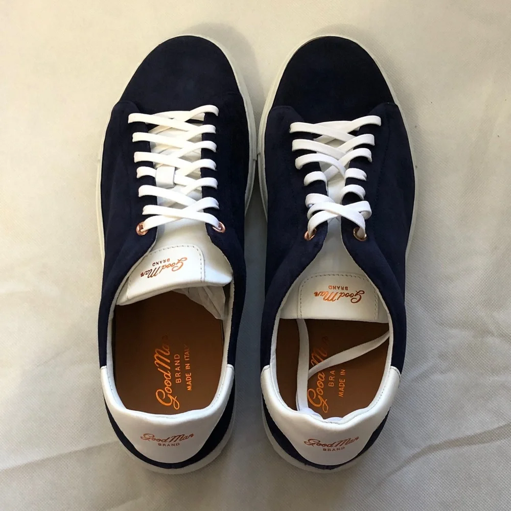 Like New men’s size 9 Good Man Brand Legend Sneakers in Navy and White with box - Picture 5 of 14